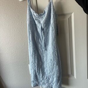 Light Blue Textured Dress
